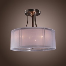 Moderno montaggio a filo in acrilico con design a cilindro a 3 luci