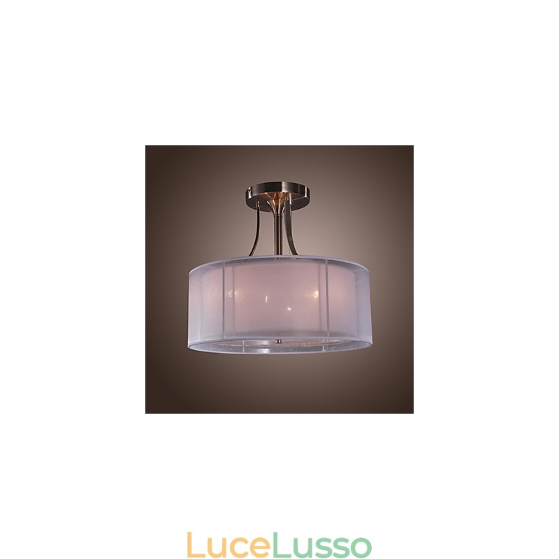 Moderno montaggio a filo in acrilico con design a cilindro a 3 luci