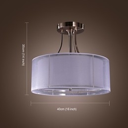 Moderno montaggio a filo in acrilico con design a cilindro a 3 luci