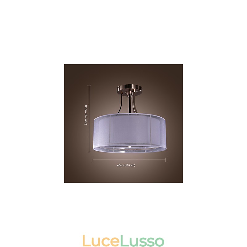 Moderno montaggio a filo in acrilico con design a cilindro a 3 luci