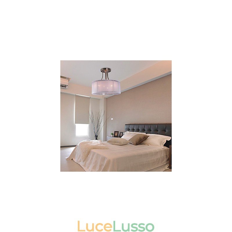 Moderno montaggio a filo in acrilico con design a cilindro a 3 luci