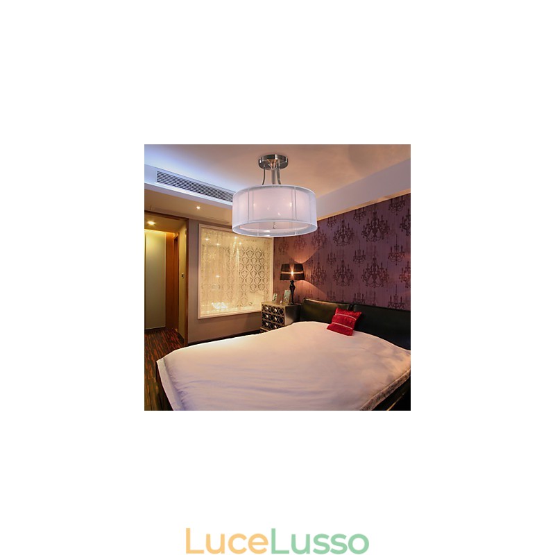 Moderno montaggio a filo in acrilico con design a cilindro a 3 luci