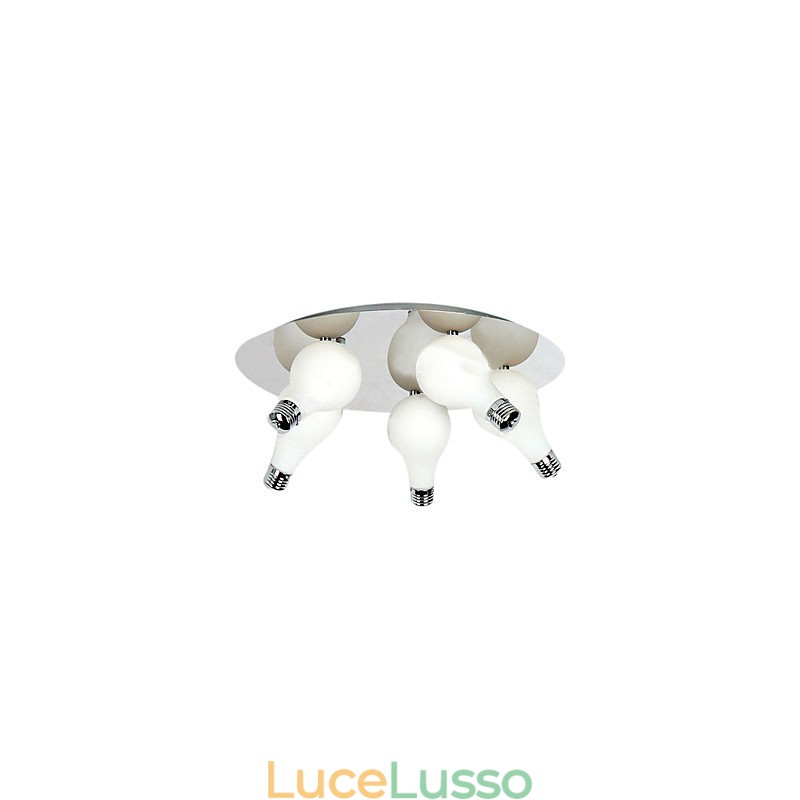 Moderno montaggio a filo con 5 luci in tondo (attacco lampadina G4)