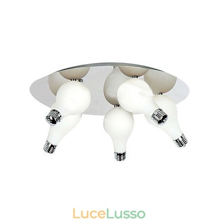 Moderno montaggio a filo con 5 luci in tondo (attacco lampadina G4) Moderno montaggio a filo con 5 luci in tondo (attacco lampadina G4)