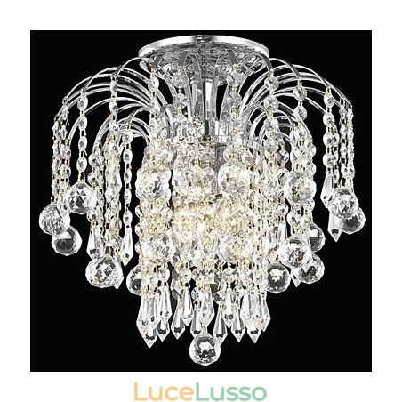 Moderne luci da soffitto a 4 luci con perline di cristallo Moderne luci da soffitto a 4 luci con perline di cristallo