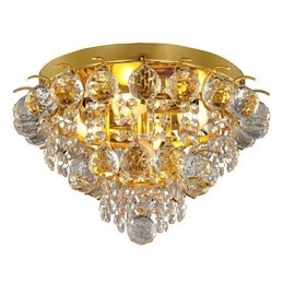 Lampada da soffitto moderna in cristallo con 5 luci