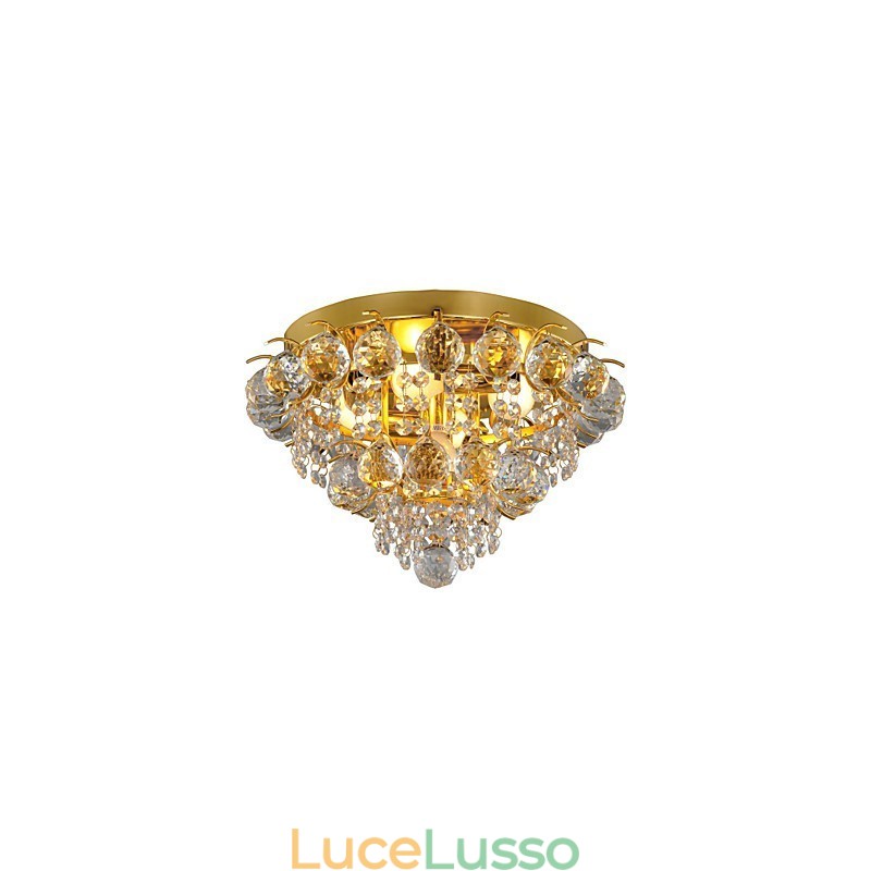 Lampada da soffitto moderna in cristallo con 5 luci