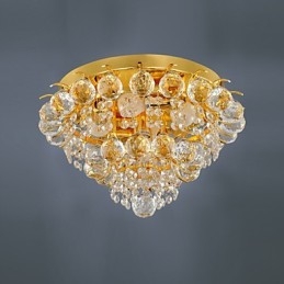 Lampada da soffitto moderna in cristallo con 5 luci