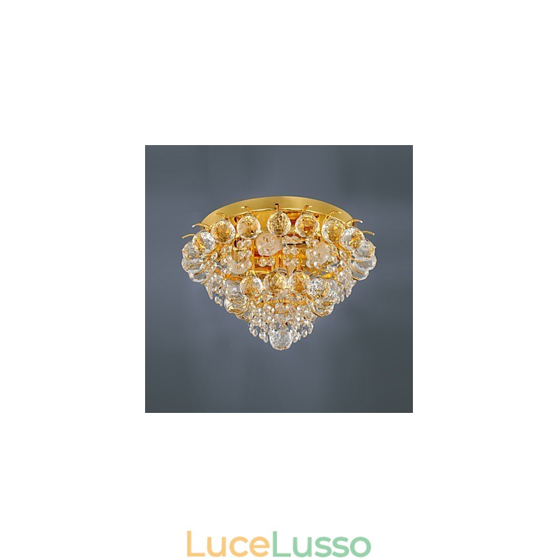 Lampada da soffitto moderna in cristallo con 5 luci
