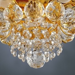 Lampada da soffitto moderna in cristallo con 5 luci