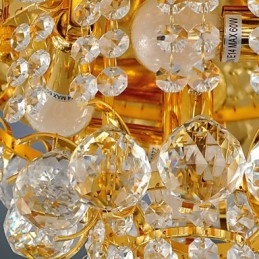 Lampada da soffitto moderna in cristallo con 5 luci