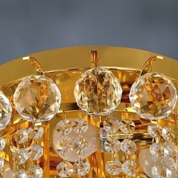 Lampada da soffitto moderna in cristallo con 5 luci