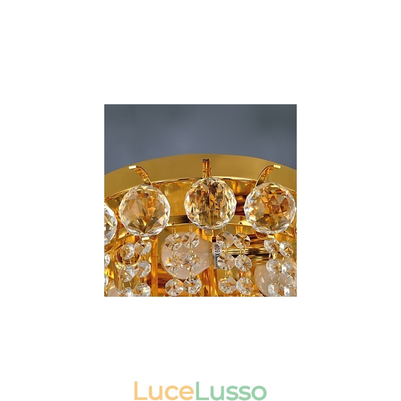 Lampada da soffitto moderna in cristallo con 5 luci