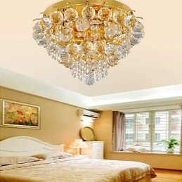 Lampada da soffitto moderna in cristallo con 5 luci