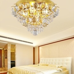 Lampada da soffitto moderna in cristallo con 5 luci
