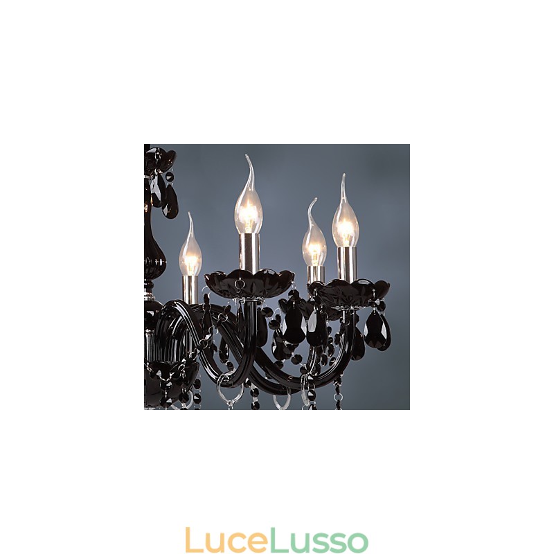 Lampadario moderno contemporaneo in cristallo elettroplaccato
