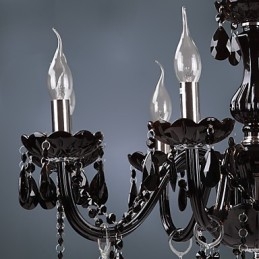 Lampadario moderno contemporaneo in cristallo elettroplaccato