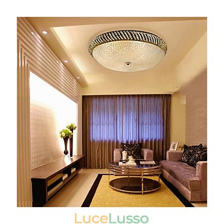 Lampada da soffitto lussuosa con 4 luci in oro Lampada da soffitto lussuosa con 4 luci in oro