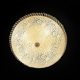 Lampada da soffitto lussuosa con 4 luci in oro