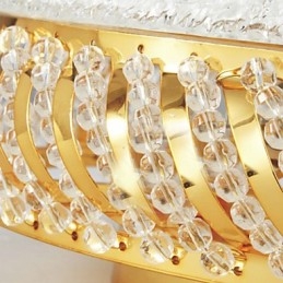 Lampada da soffitto lussuosa con 4 luci in oro