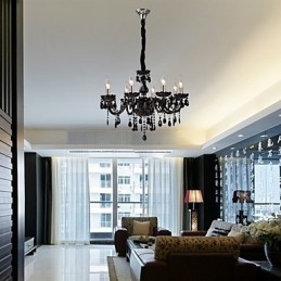 Lampadario moderno contemporaneo in cristallo elettroplaccato