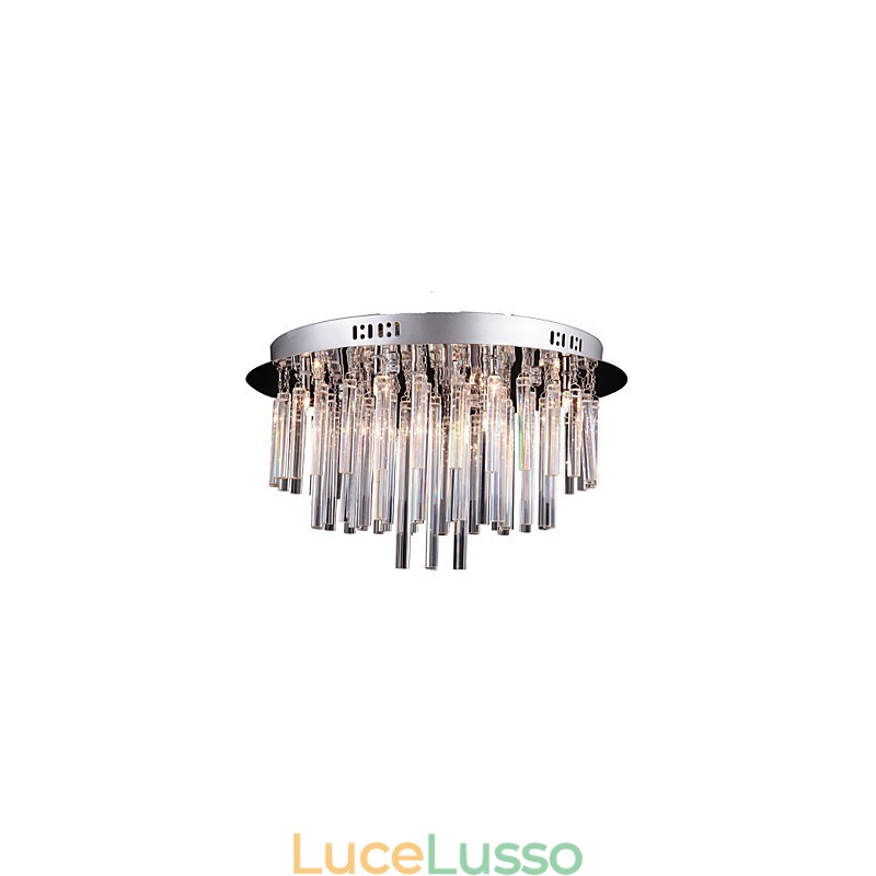 Lampadario moderno in cristallo con 12 luci