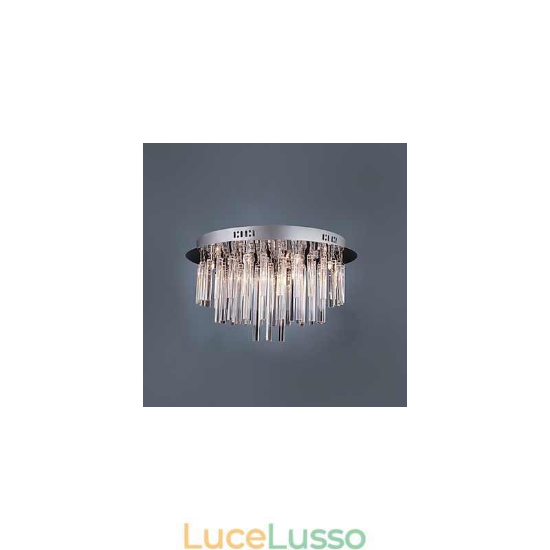 Lampadario moderno in cristallo con 12 luci