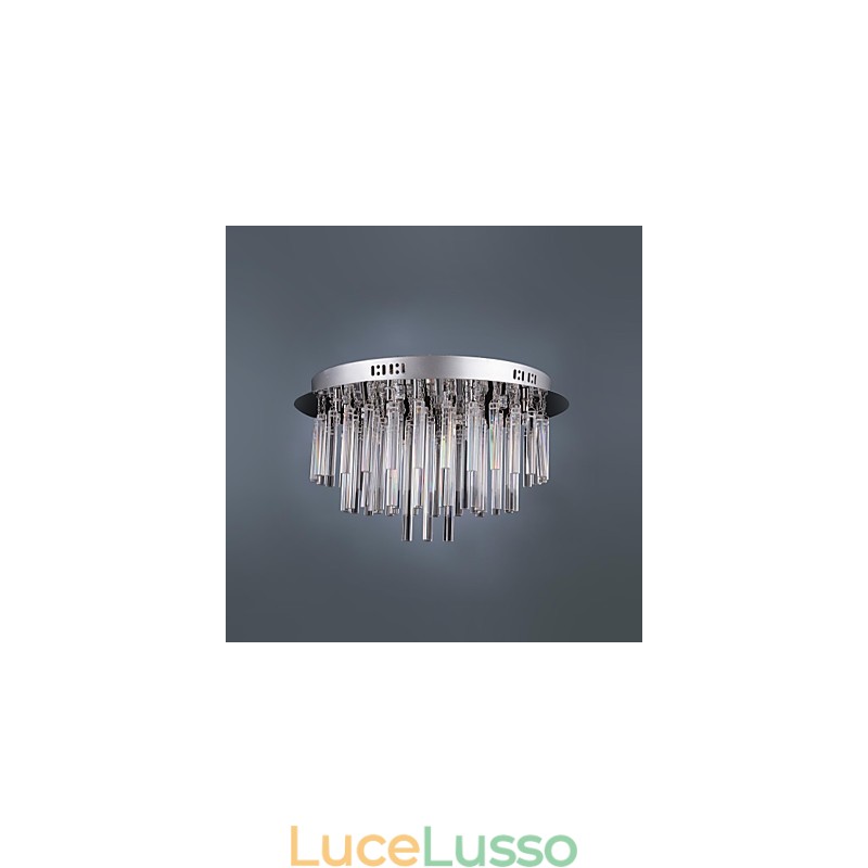 Lampadario moderno in cristallo con 12 luci
