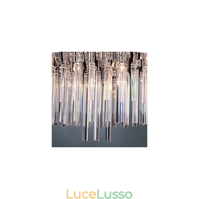 Lampadario moderno in cristallo con 12 luci