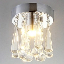 1 luce semi-incasso in cristallo