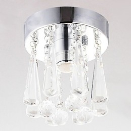 1 luce semi-incasso in cristallo