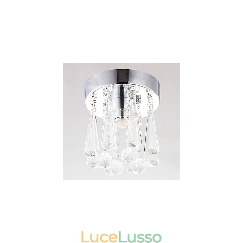 1 luce semi-incasso in cristallo