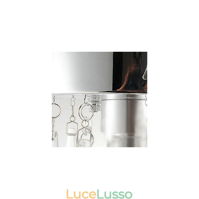 1 luce semi-incasso in cristallo