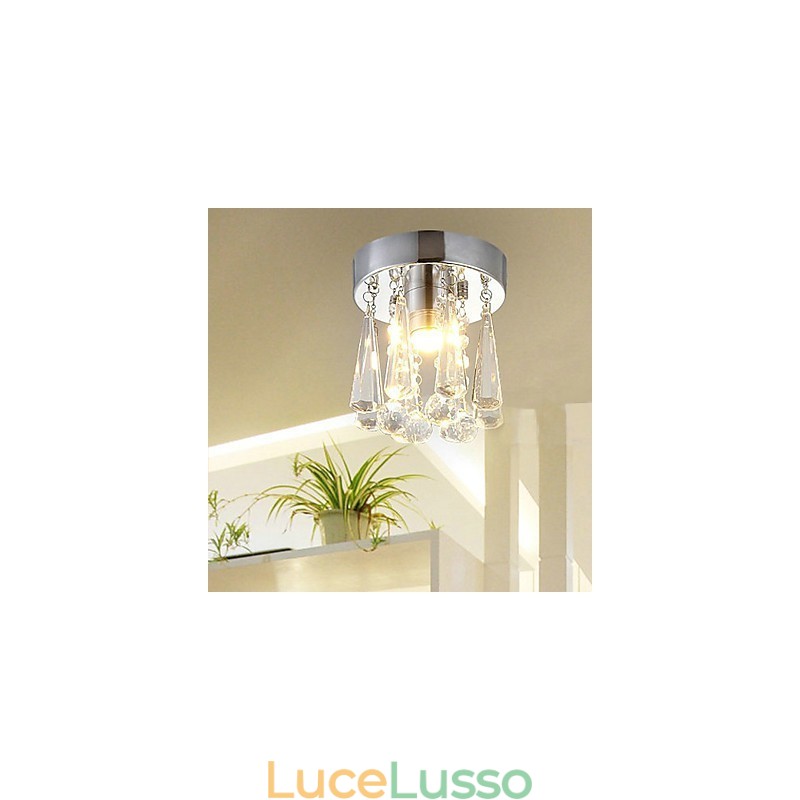 1 luce semi-incasso in cristallo