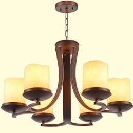 Lampadario in metallo dipinto in stile retrò classico tradizionale