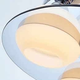 Moderna plafoniera a filo 5 luci in metallo contemporaneo