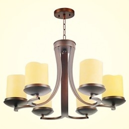 Lampadario in metallo dipinto in stile retrò classico tradizionale