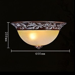 Lampada da soffitto in vetro bianco giallo resina argento intaglio classico europeo