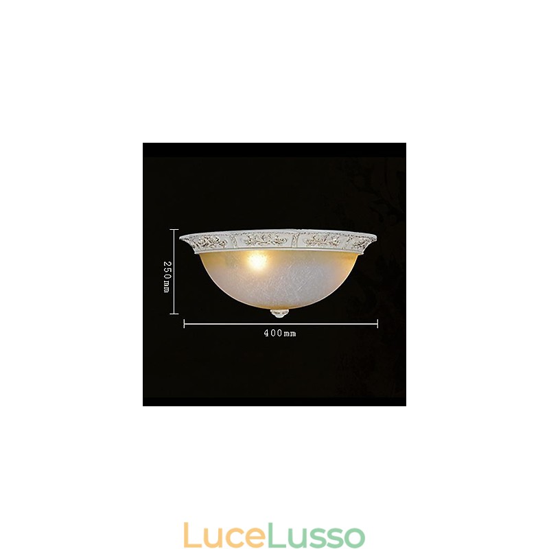 Bianco Montaggio a filo Giallo chiaro Vetro bianco Resina Modello Intaglio Classico europeo