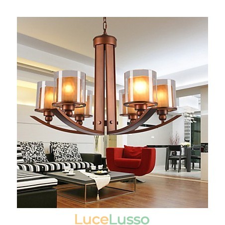 Lampadario in metallo dipinto in stile retrò classico tradizionale Lampadario in metallo dipinto in stile retrò classico tradizionale