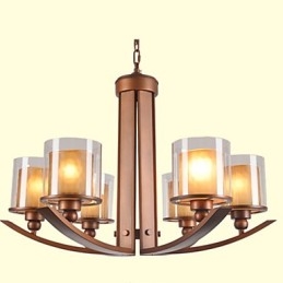 Lampadario in metallo dipinto in stile retrò classico tradizionale