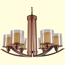 Lampadario in metallo dipinto in stile retrò classico tradizionale