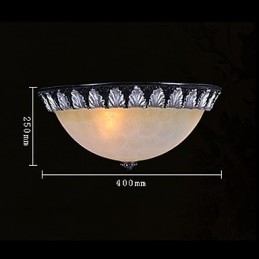 Lampada da soffitto con motivo in vetro e resina, in argento, intagliata, classica europea