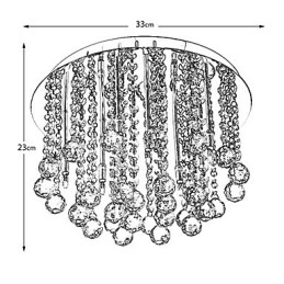 Moderno cristallo semi-incasso con 8 luci (attacco lampadina G4)