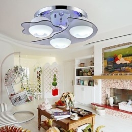 Lampada da soffitto a 3 luci moderna moda contratto bianco acciaio inossidabile metallo