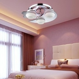 Lampada da soffitto a 3 luci moderna moda contratto bianco acciaio inossidabile metallo