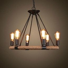 Lampada a sospensione in metallo con pittura tradizionale classica rustica Lodge Retro Country Vintage