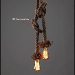 1 luce fai da te arte corda di canapa luce creativa corda di canapa goccia luce