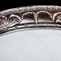 Lampada da soffitto in vetro, resina, argento, intaglio, retrò, classico europeo