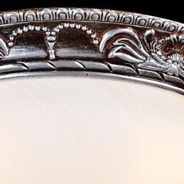 Lampada da soffitto in vetro, resina, argento, intaglio, retrò, classico europeo